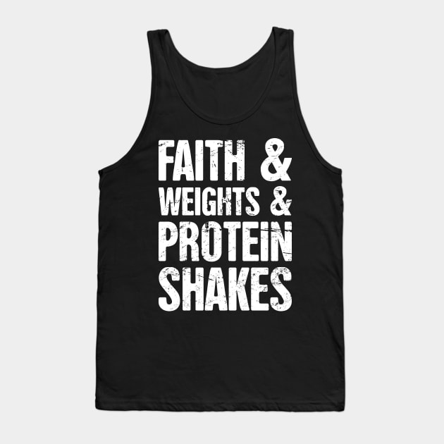 Protein - Gift For Christian Workout Gym Fans Tank Top by MeatMan